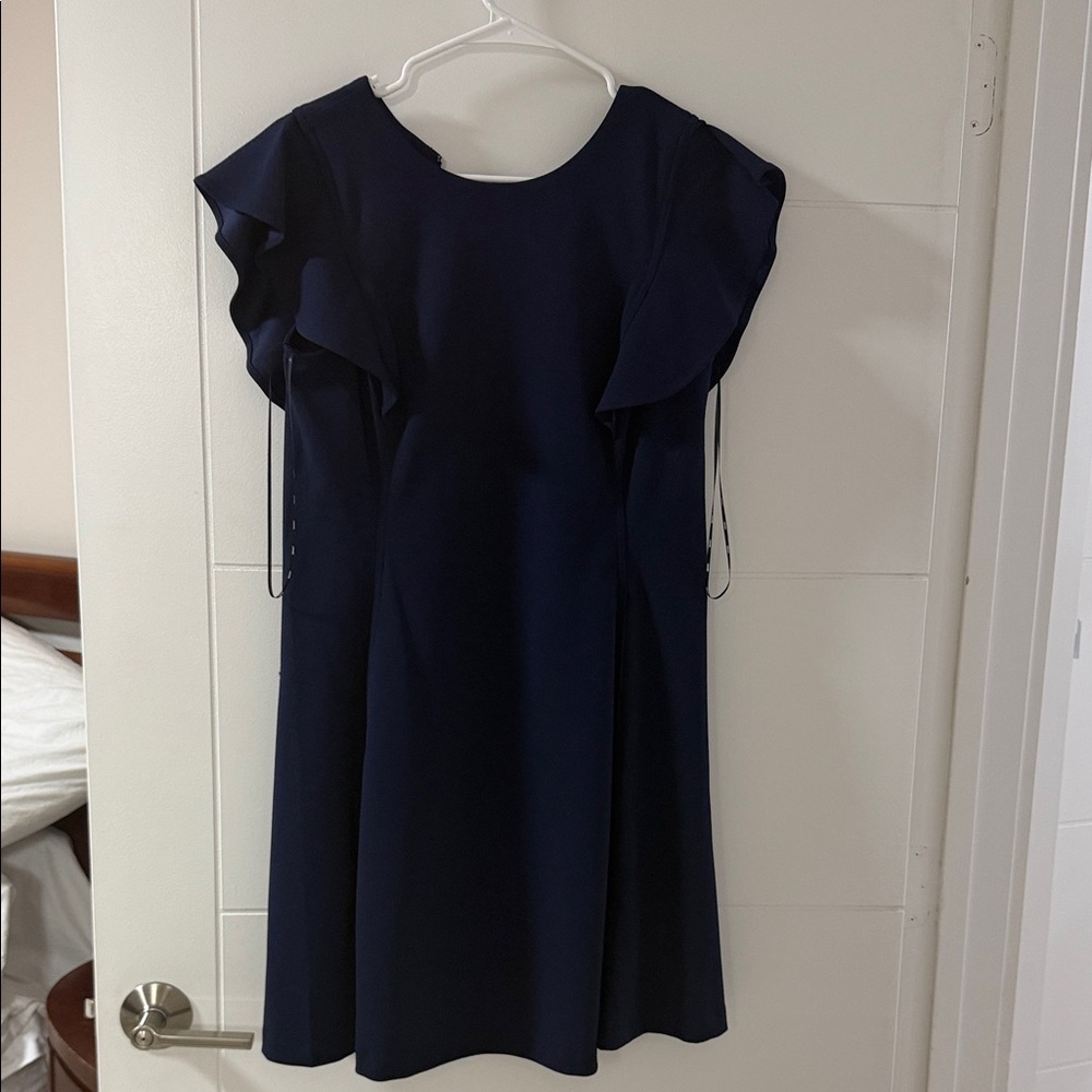 DKNY Navy Sleeveless Shift Dress
